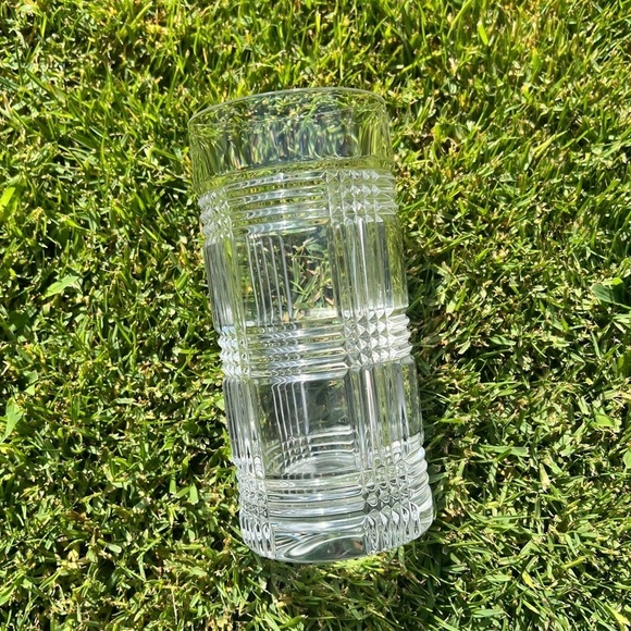 Ralph Lauren Glen Plaid Highball Heavy Bottom Glass 6 1/4” Signed Replacement - Picture 7 of 12